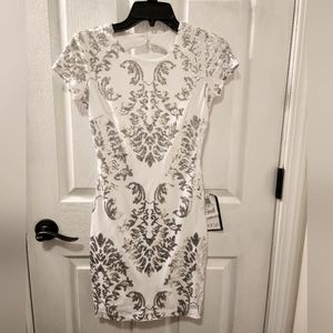 White dress with silver sequence (NWT)